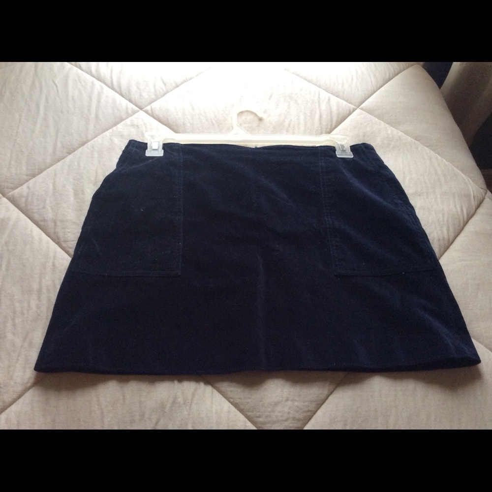 Gap velvet mini skirt